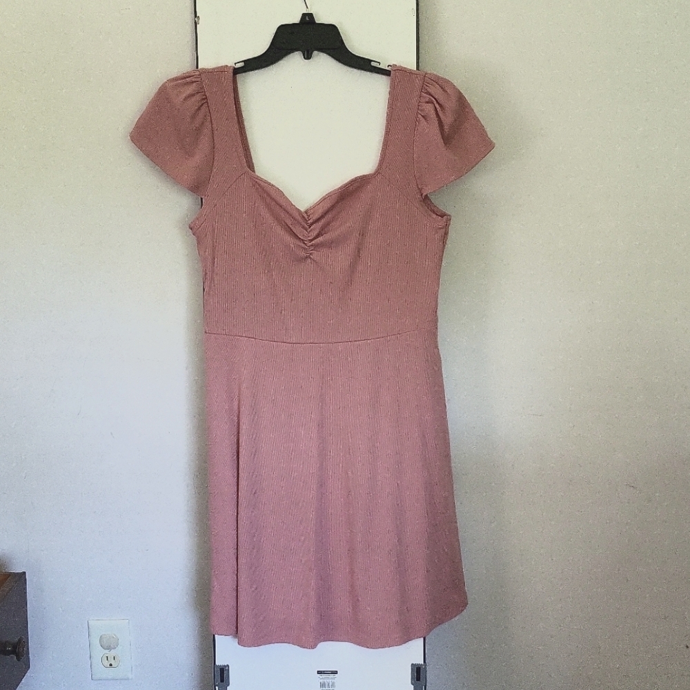 Pink summer mini dress
